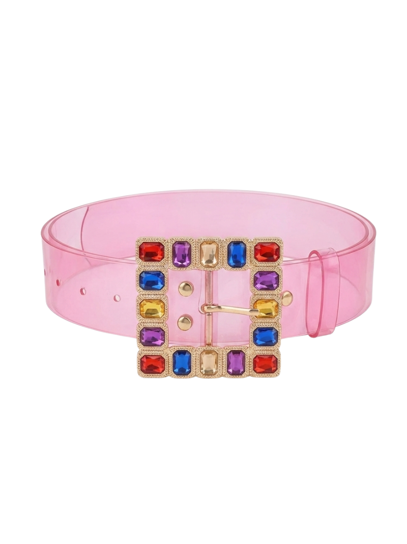 Rhinestone Belt Clear