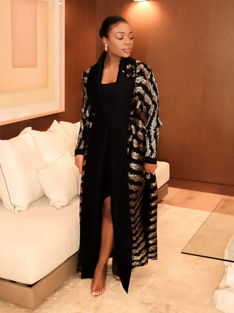 Amora Robe (Black/Gold)