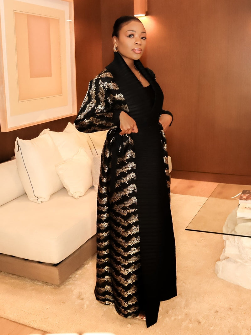Amora Robe (Black/Gold)