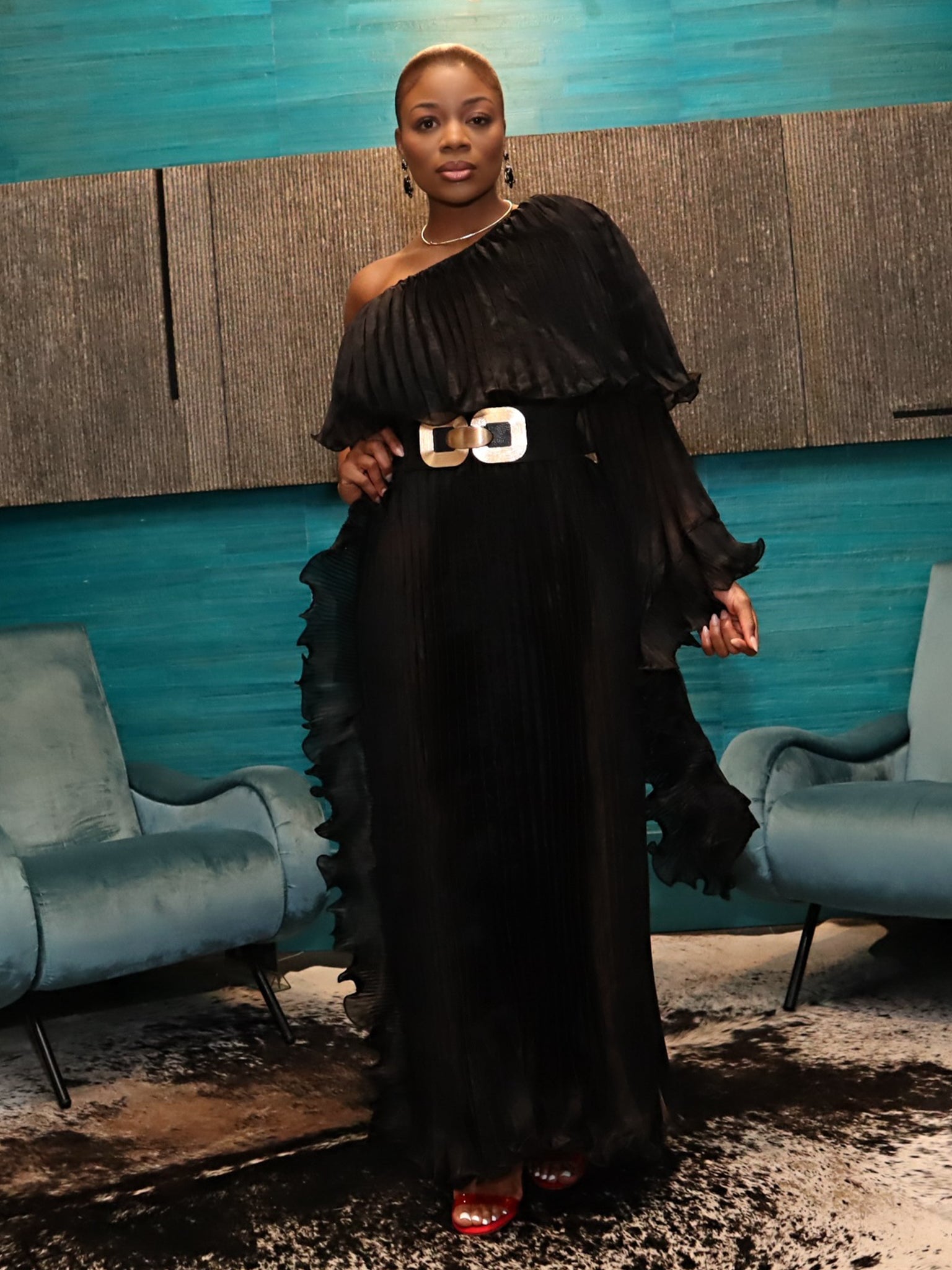 Zuri Asymmetrical Ruffle Dress