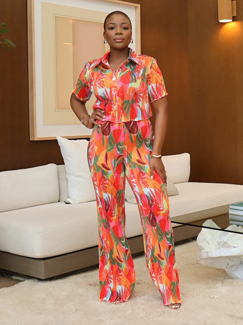 Cheryl Pant Set (Orange)
