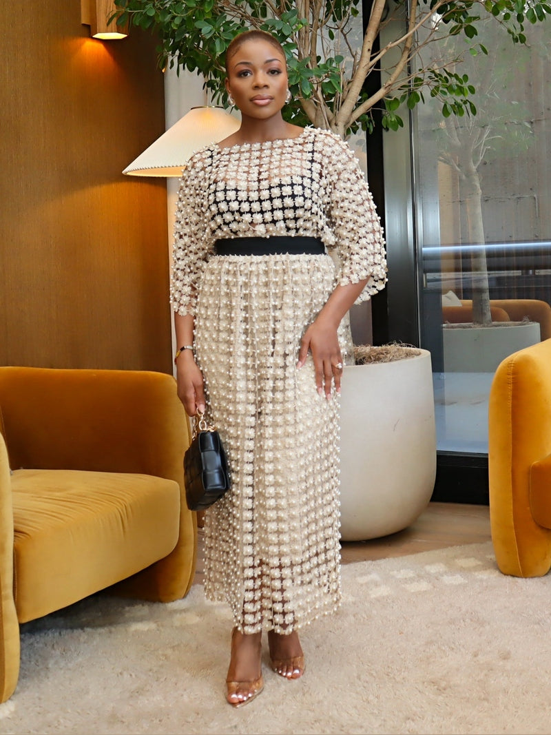 Sade Skirt Set (Gold) (SAMPLE - FINAL SALE)