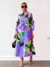 Tisha Pleated Dress (Purple) - Ninth and Maple Dress