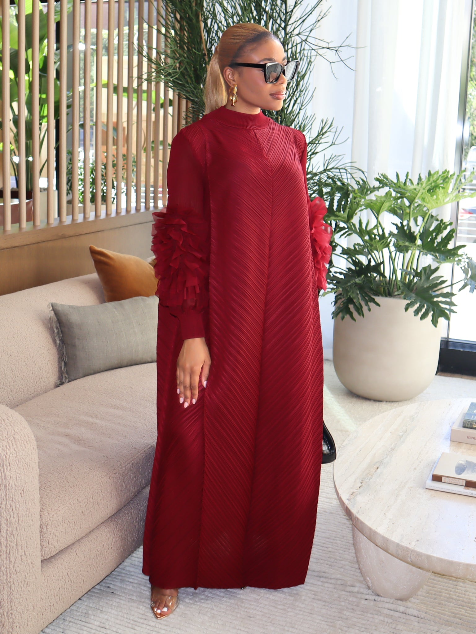 Cece Dress (Wine Red) - Ninth and Maple Dress