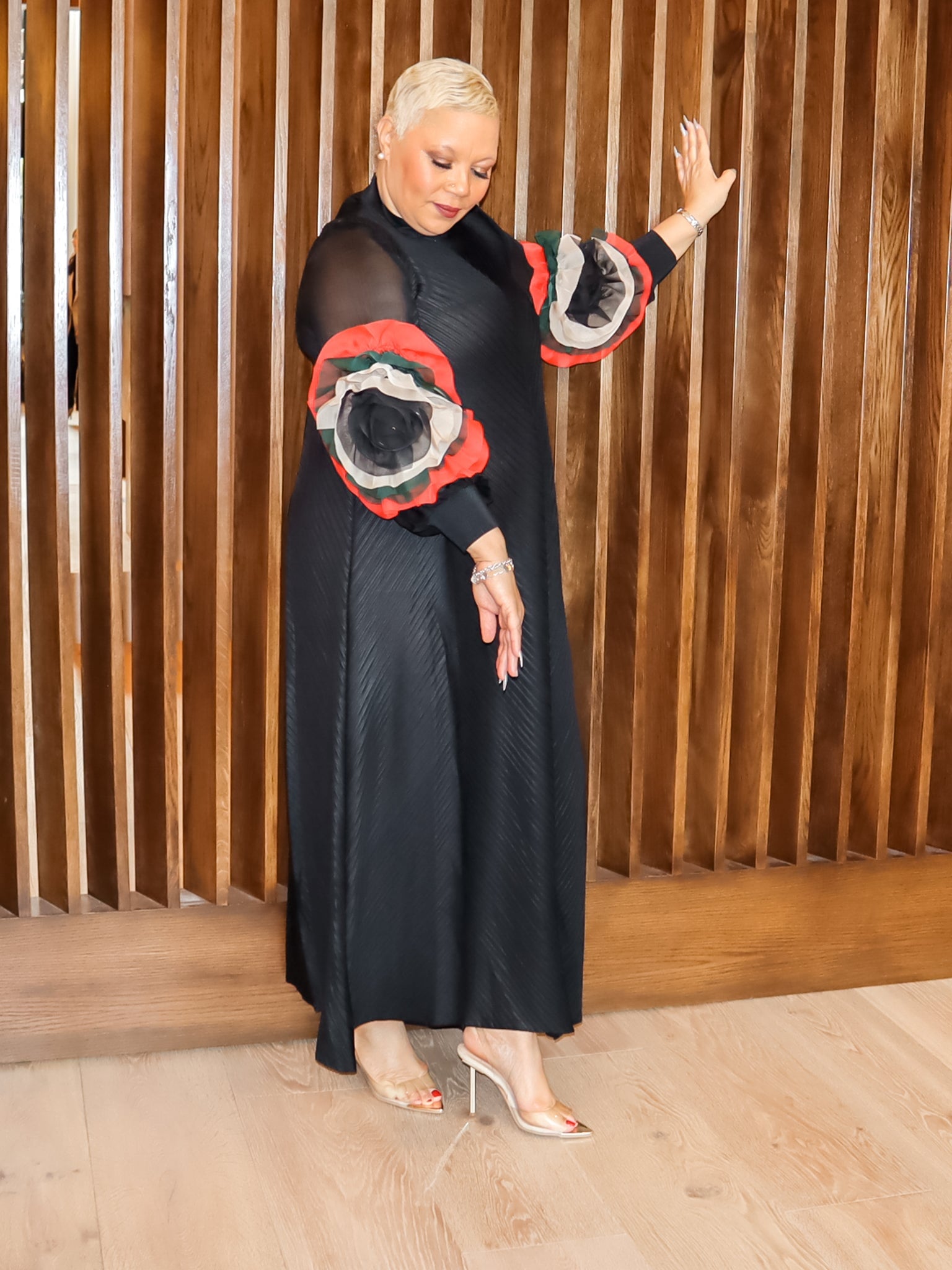 Cece Dress (Black- Rose) - Ninth and Maple Dress