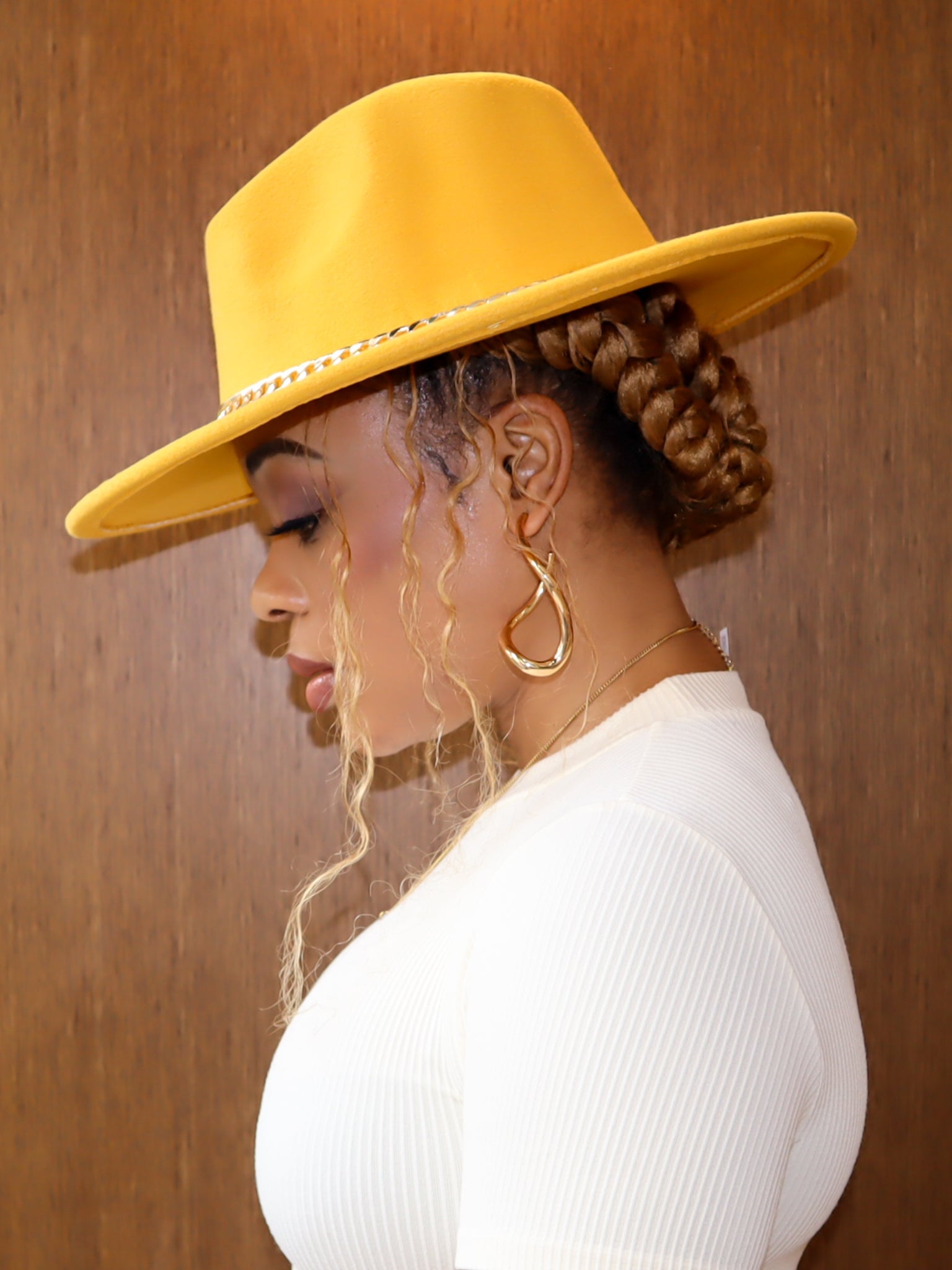 Fedora Hat || Royal Blue with Chain Detail - Ninth and Maple HATS