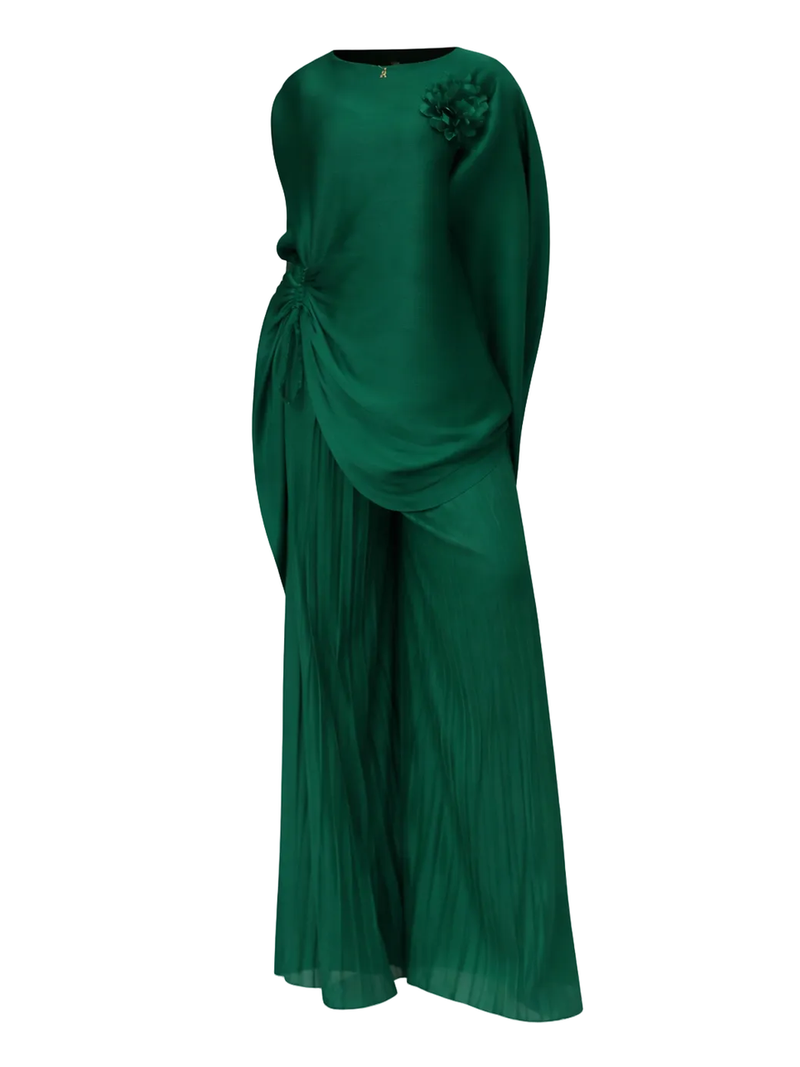 Sheila Pant Set – Green Two-Piece Tunic and Palazzo Pants