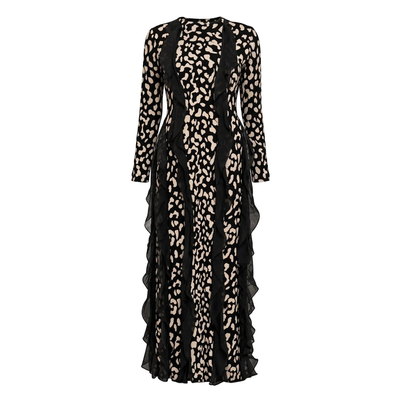 Pria Leopard Ruffle Dress