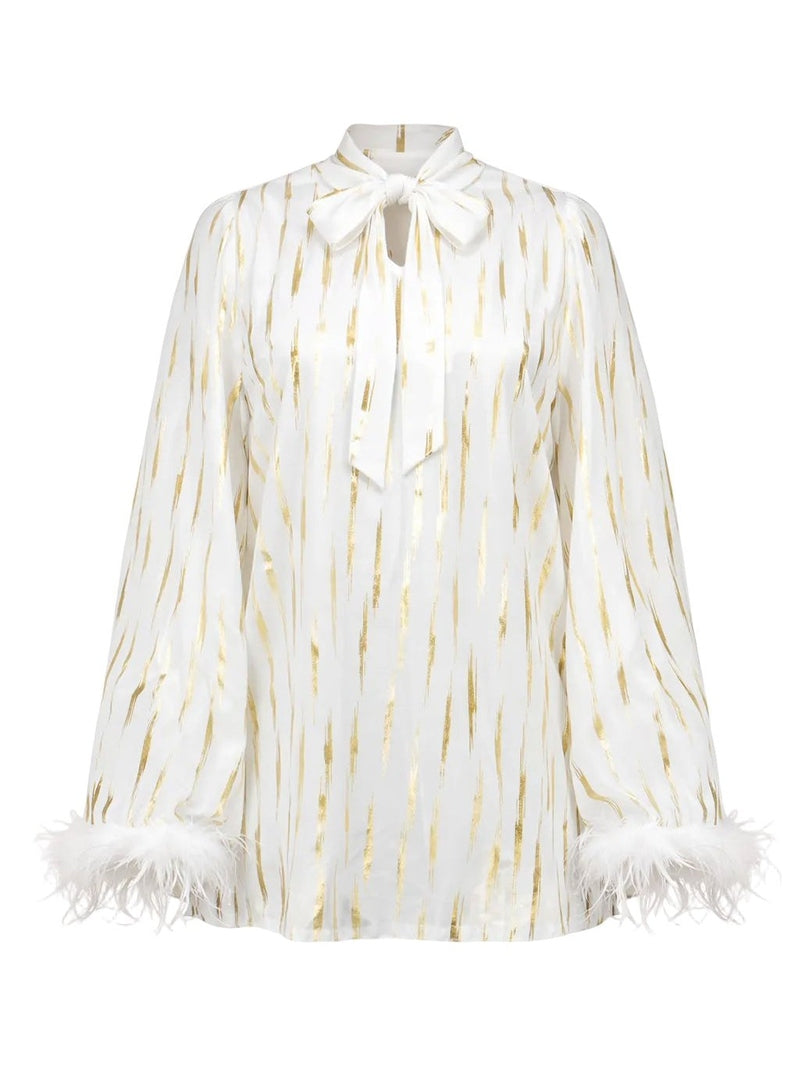 Nadine Neck-Tie Print Top