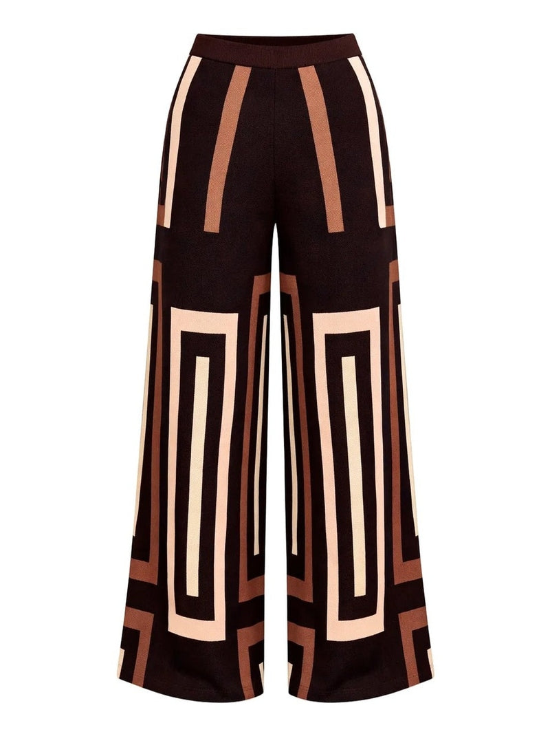 Viola Knit Pants – Multicolor Wide-Leg Knit Pants