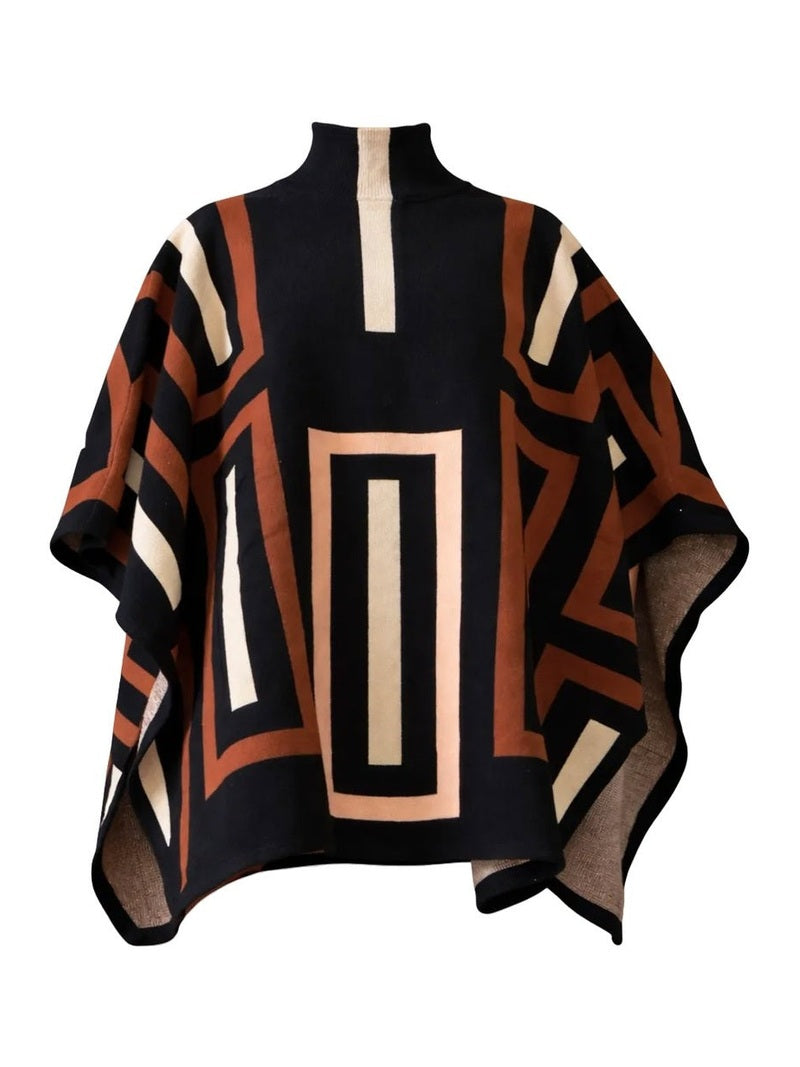 Viola Knit Poncho – Multicolor Knit Poncho