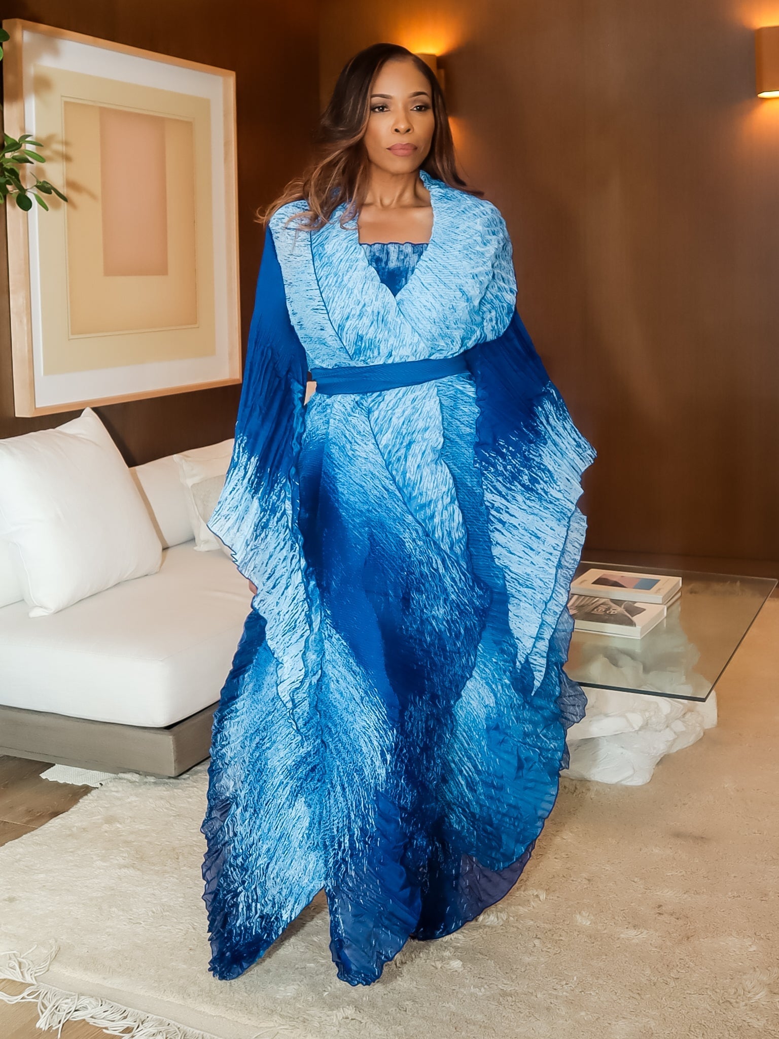 Jana Dress Set (Blue)