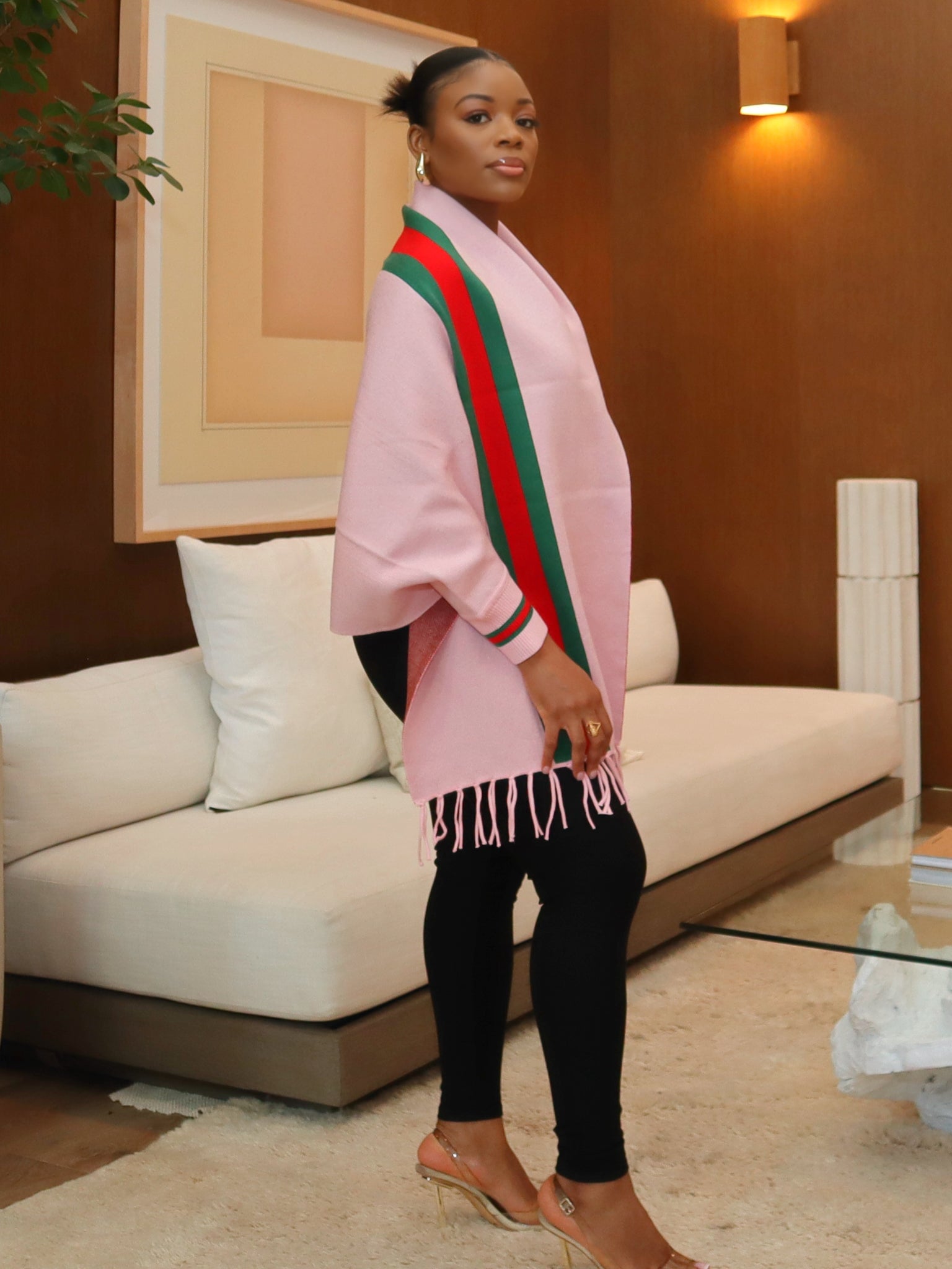 Ora Cardigan Shawl (Pink)