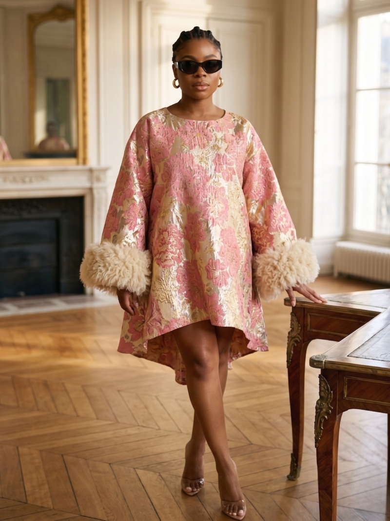 Reign Floral Dress (Blush)