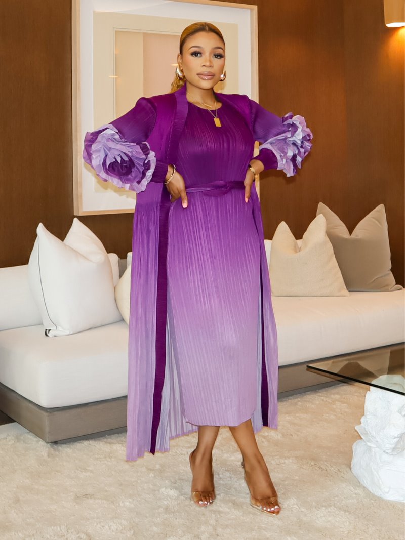 Yolanda Dress Set (Purple)