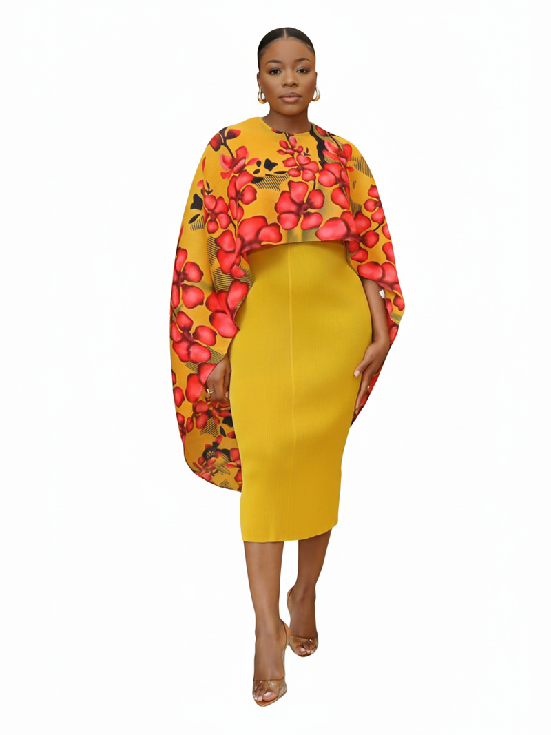Elisa Dress Set Yellow Cover Photo - White Background