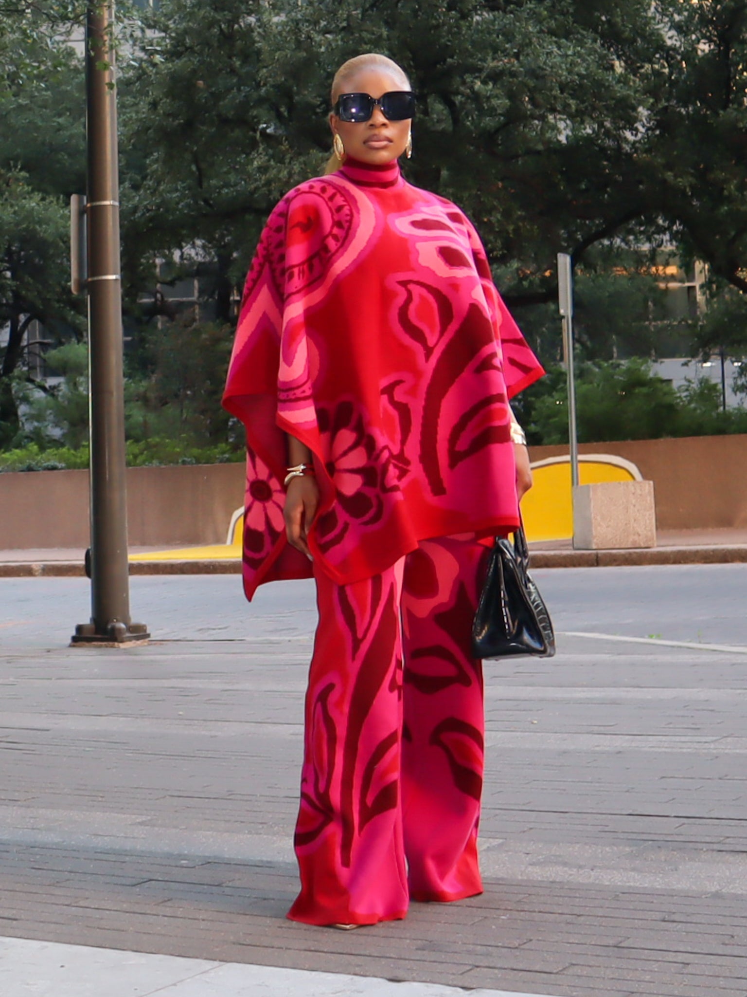 Viola Knit Poncho Set (Multi - Color)