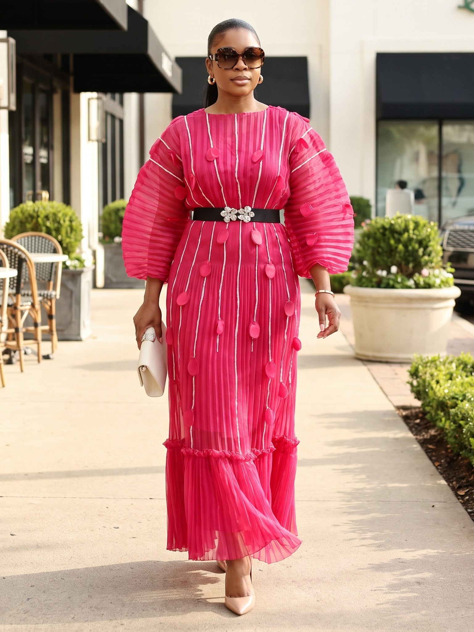 Madeleine Maxi Dress (Pink)