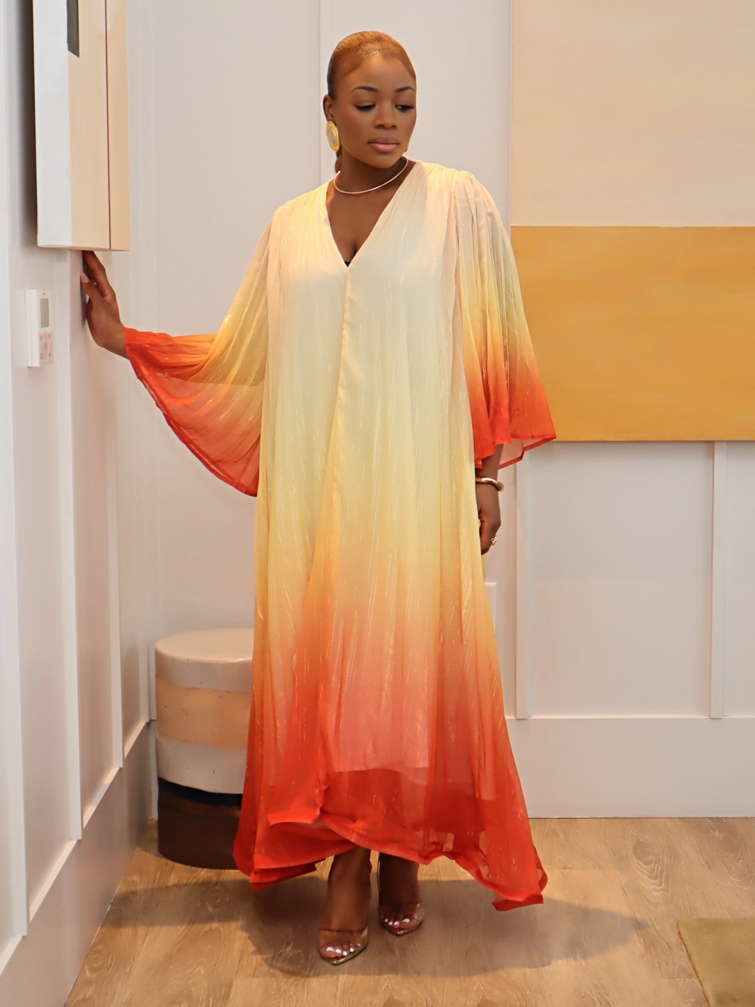 Anatole Ombre Dress (Orange)