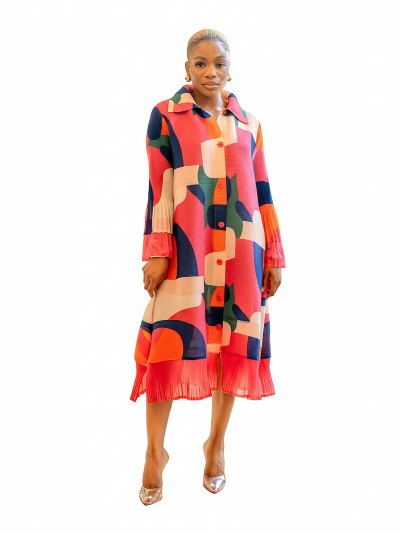 Titi Collard Dress Pink - White Background