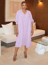 Gilda Knitted Dress Set (Lavender) - Ninth and Maple DRESS SET