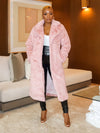 Faux Fur Loose Coat (Blush)