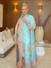 Tameka Plisse Robe (Aqua)