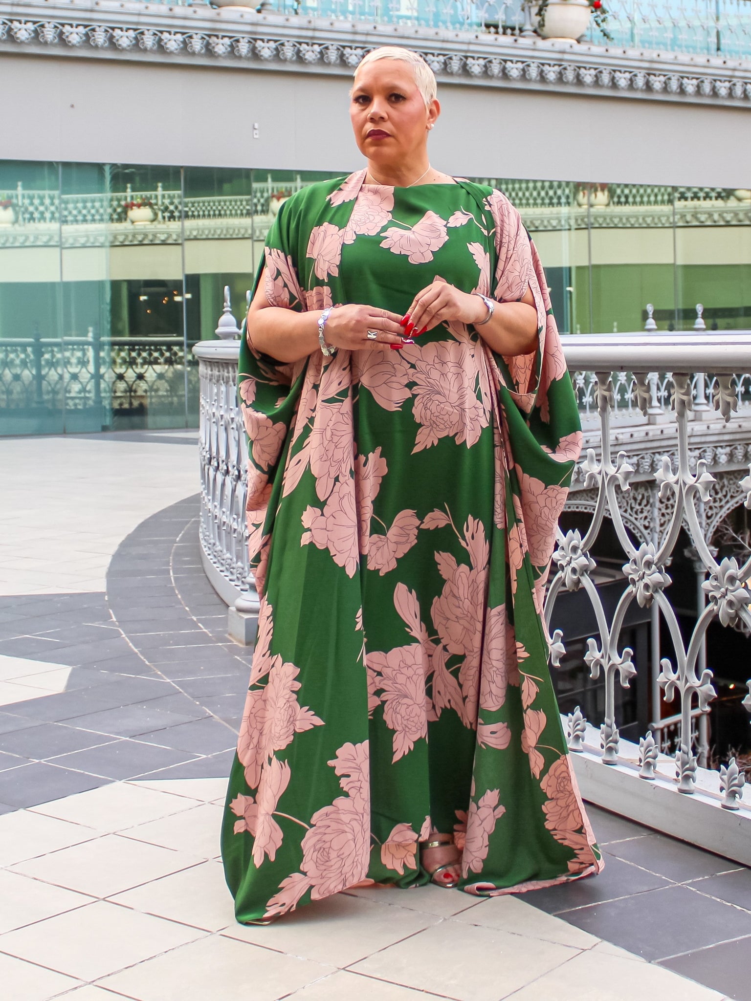 Daina Kimono Dress Set - Green - Ninth and Maple SET