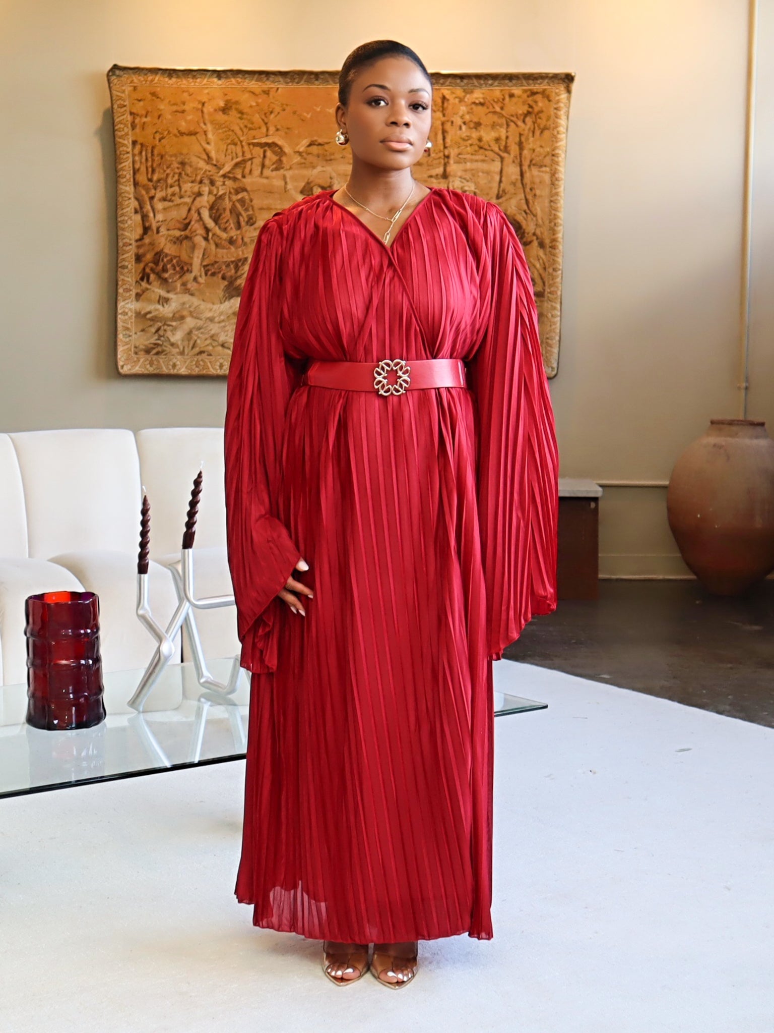 Dorinda Pleated Dress