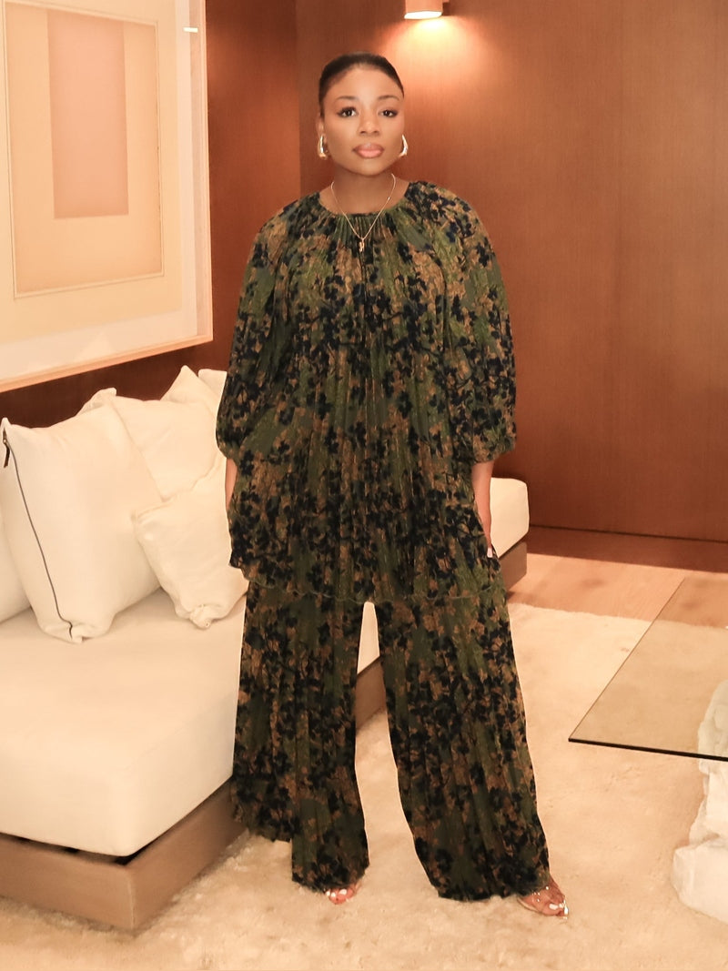 Evelyn Pant Set (Olive)