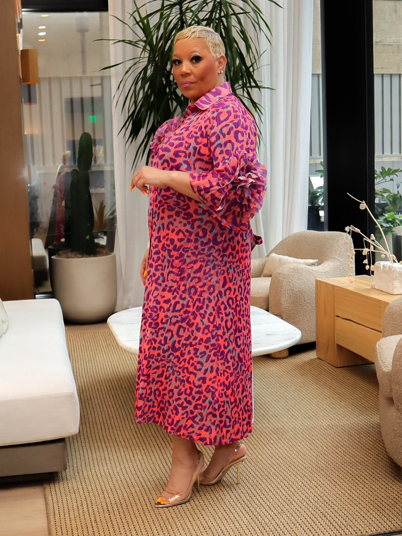 Fayola Midi Dress (Pink)
