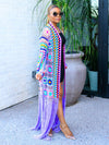 Full of Color Crochet Cardigan (Purple)