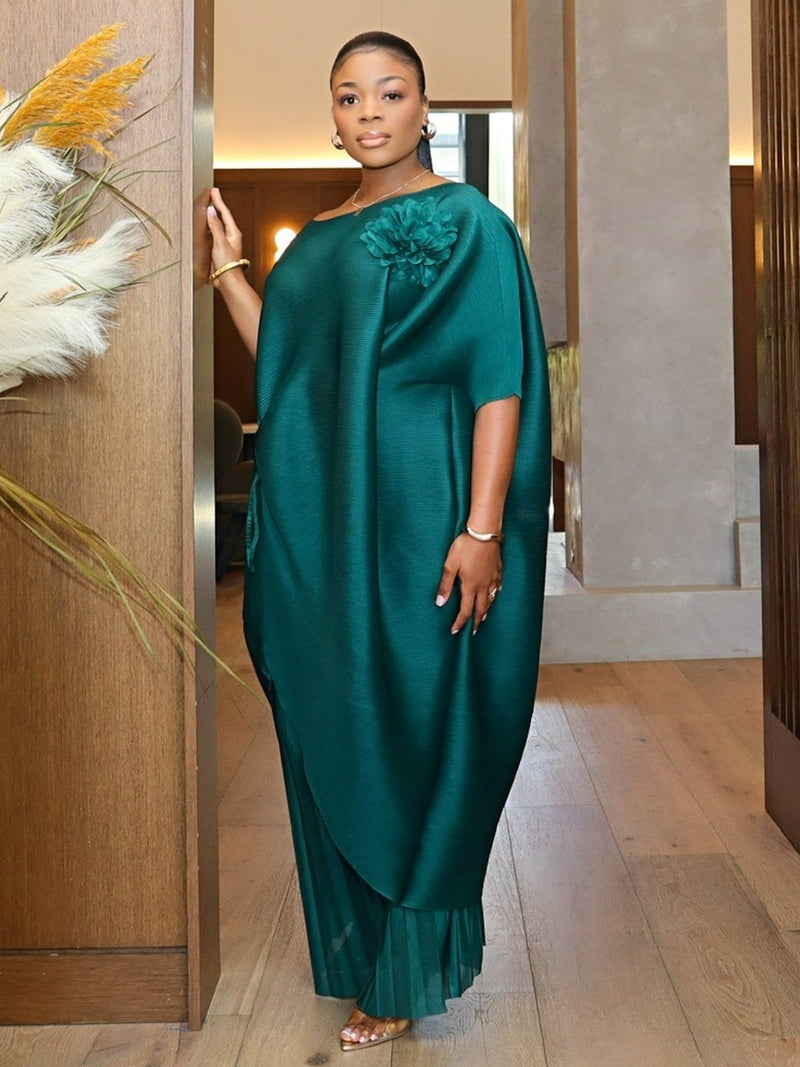 Sheila Pant Set – Green Two-Piece Tunic and Palazzo Pants