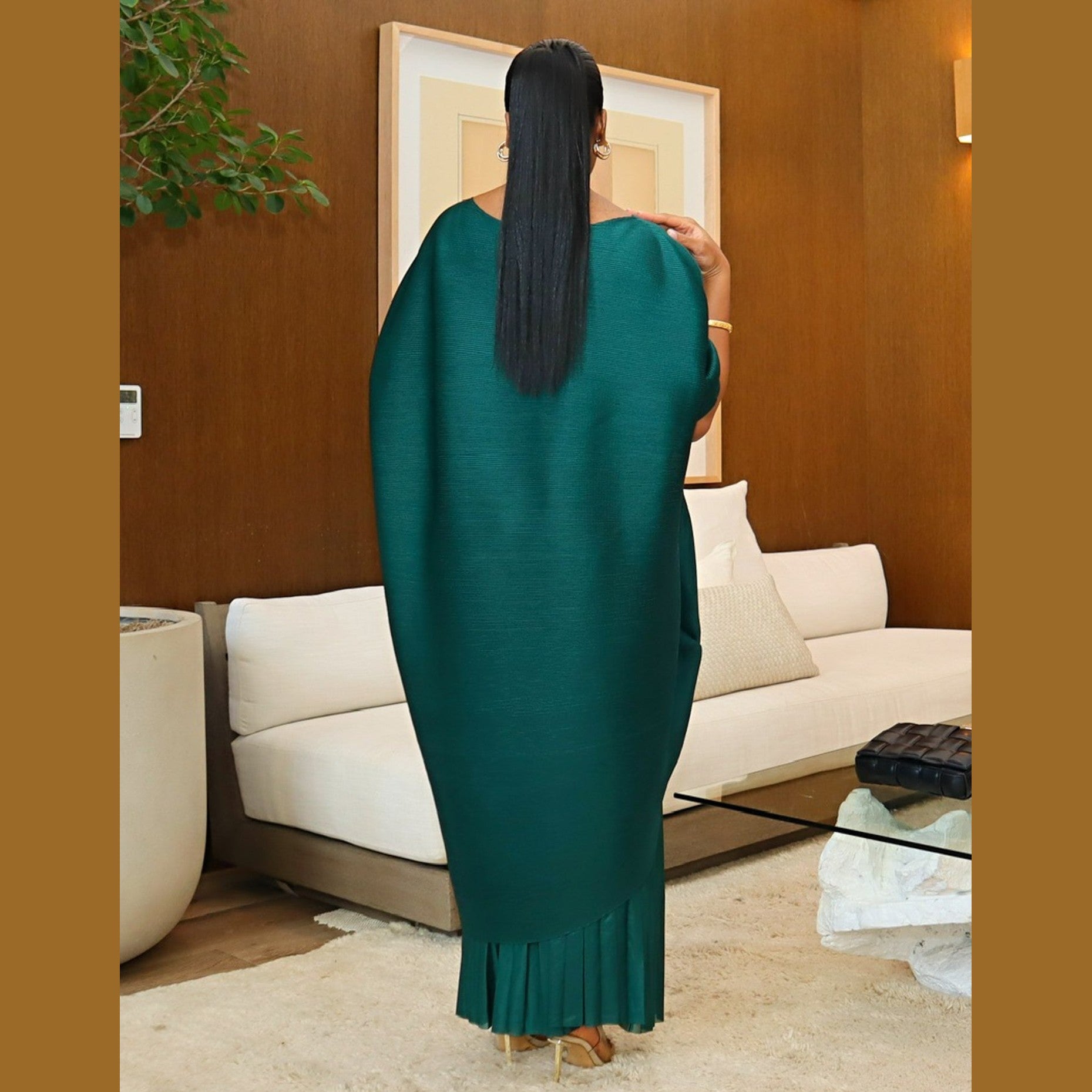 Sheila Pant Set – Green Two-Piece Tunic and Palazzo Pants