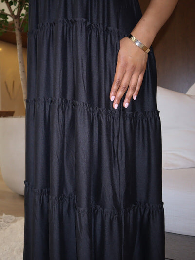 V-Neck Cami Maxi Tiered Dress