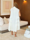 Denise Ruffle Dress (White) (Sample)