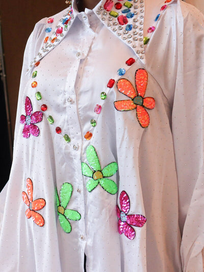 Taiwo Beaded Shirt (White)