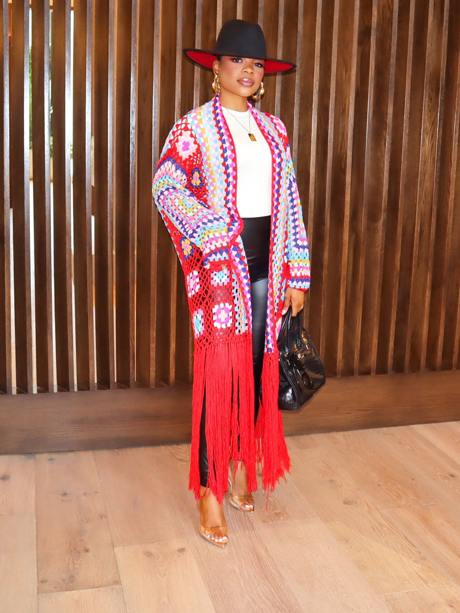 Full of Color Crochet Cardigan (Red) - Ninth and Maple Outerwear