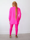 Yoanna Long Sleeve Set (Neon Pink) - Ninth and Maple PANT SET