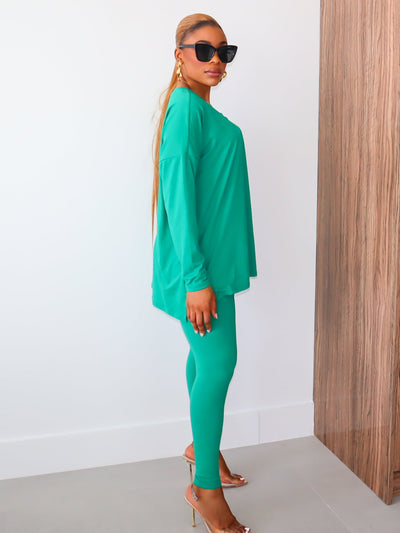 Yoanna Long Sleeve Set (Green)