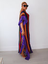 Bianca Fleece Kimono Dress (Purple)