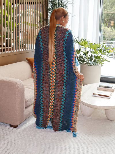 Portia Knitted Robe (Burgundy)