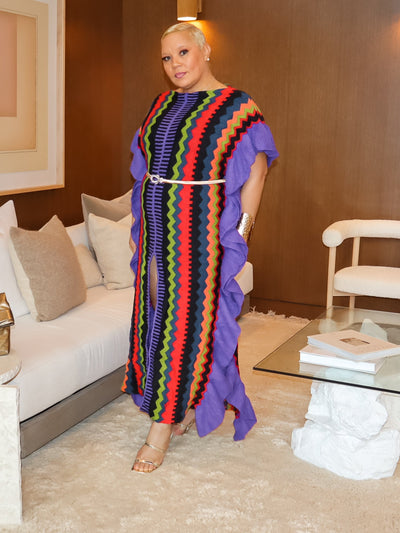 Bianca Fleece Kimono Dress (Purple)
