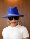 Fedora Hat || Royal Blue with Chain Detail - Ninth and Maple HATS
