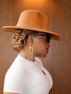 Fedora Hat || Brown with Chain Detail - Ninth and Maple HATS
