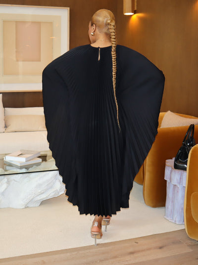 Jodie Pleated Dress (Black)