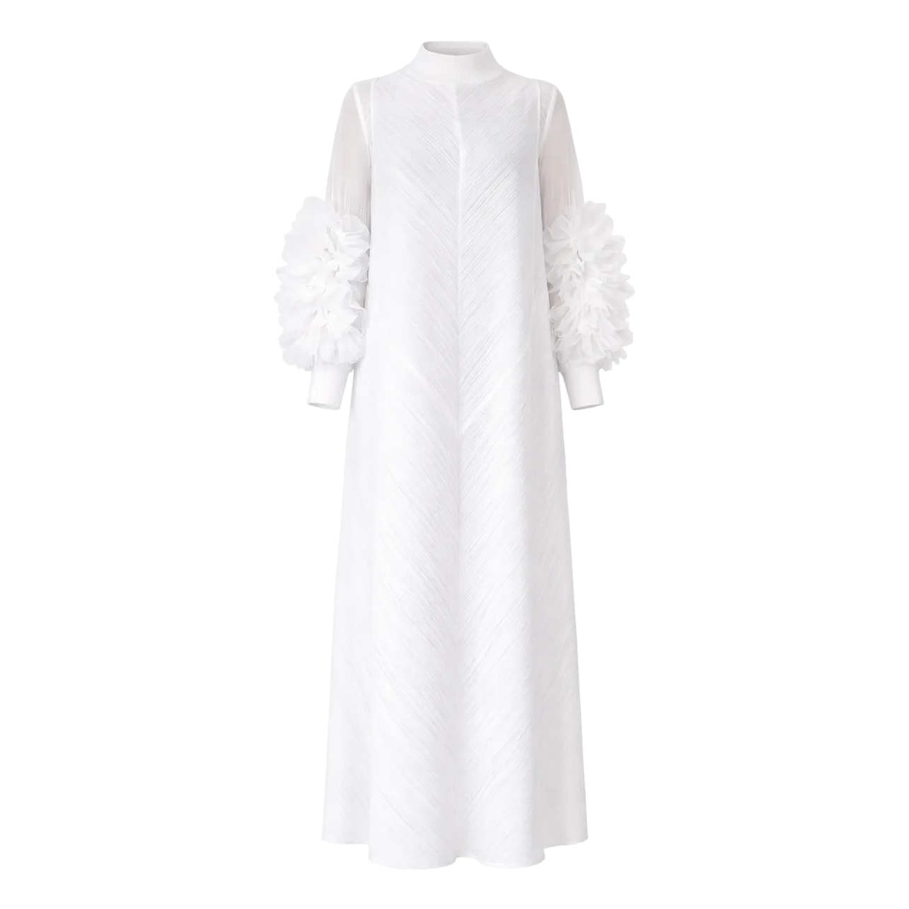 Cece Pleated Bat-Sleeve Maxi Dress