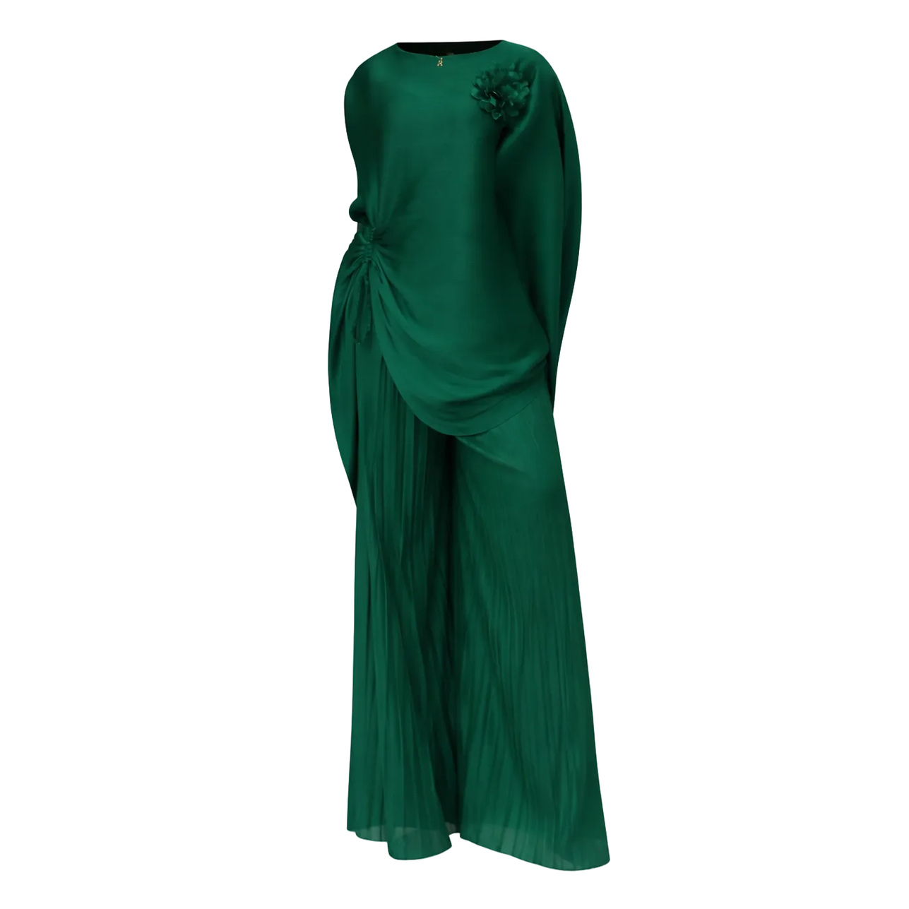 Sheila Pant Set – Green Two-Piece Tunic and Palazzo Pants