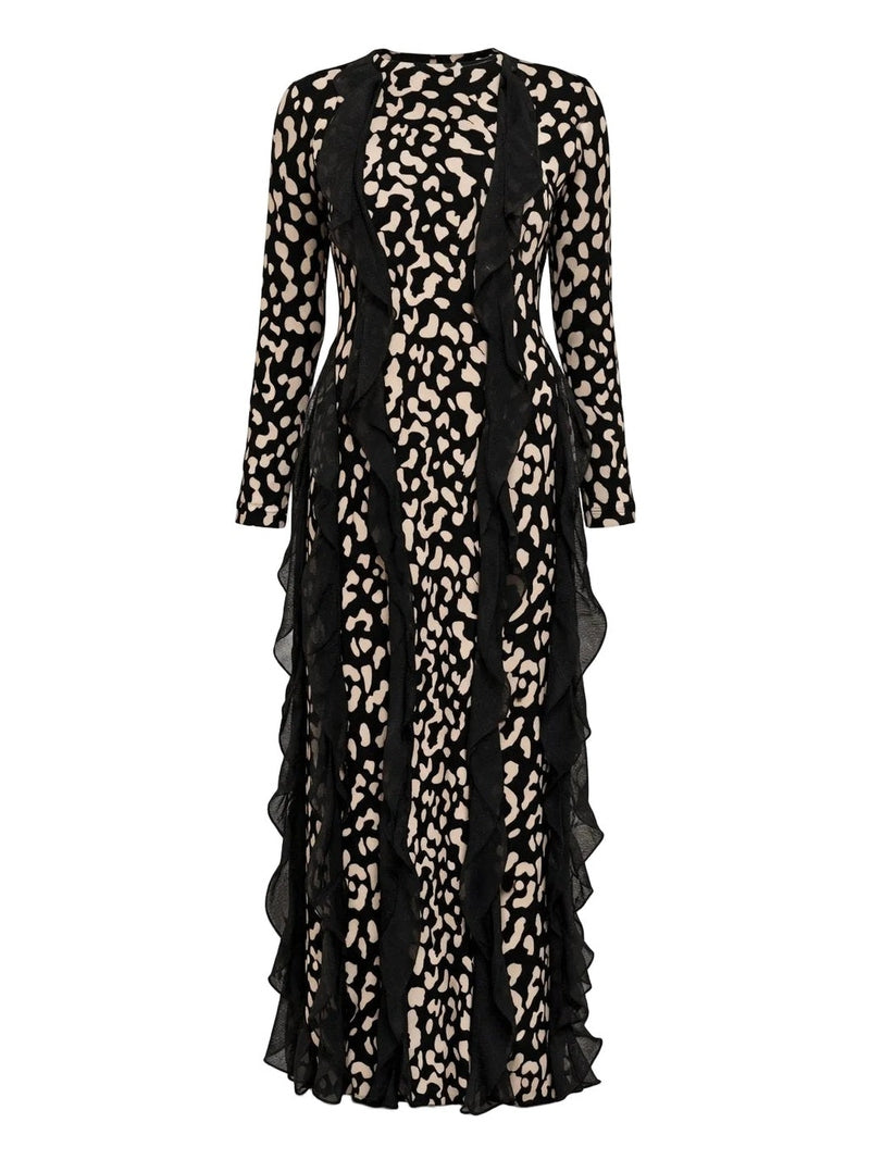Pria Leopard Ruffle Dress