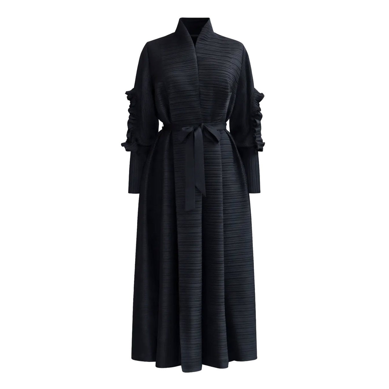 Tisha Pleated Dress – Black